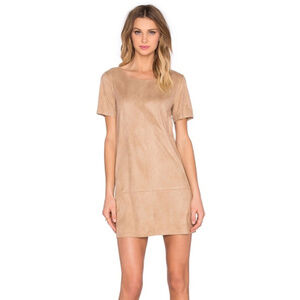 bishop + young / Revolve Tan Suede Dress X-Small